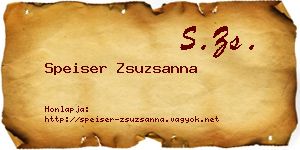 Speiser Zsuzsanna névjegykártya